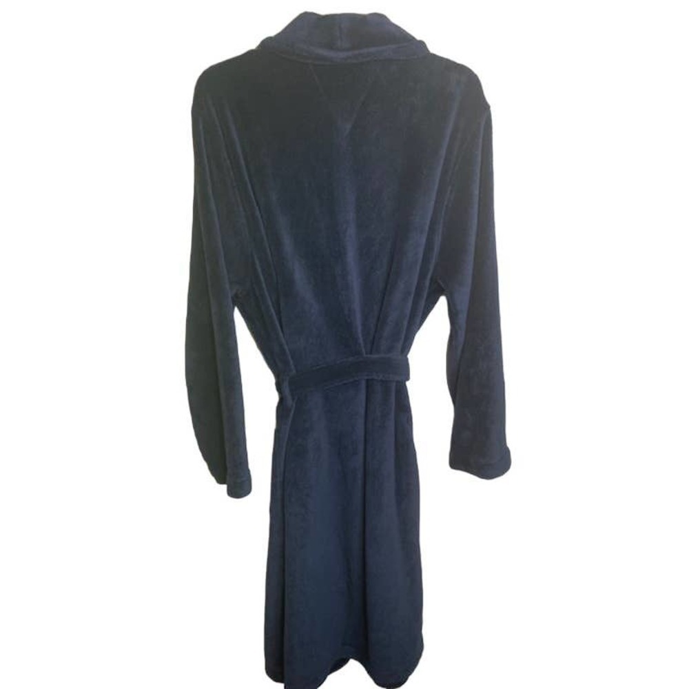 Tommy Hilfiger Sz S/M ~ Navy Blue Robe 100% Poly - Picture 4 of 6